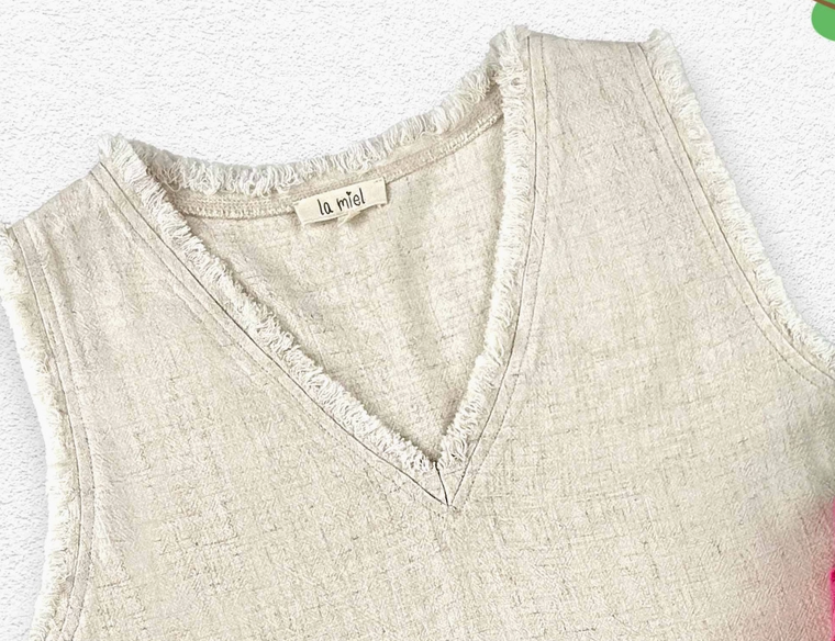 Easy Living Gauze Tank NATURAL