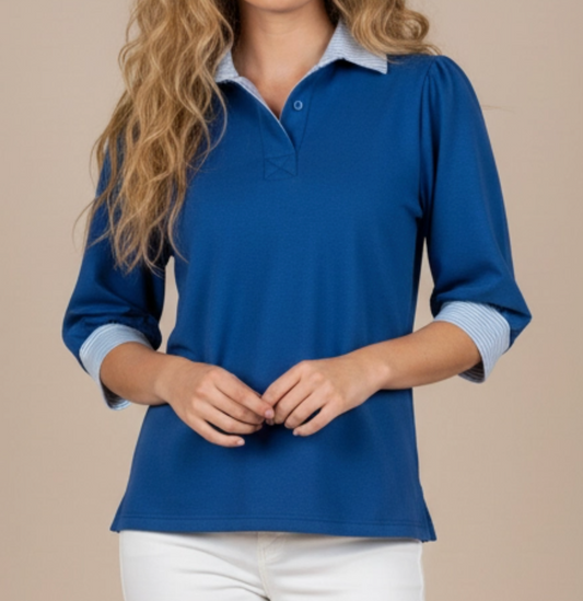 Polished Ease Polo Top ROYAL