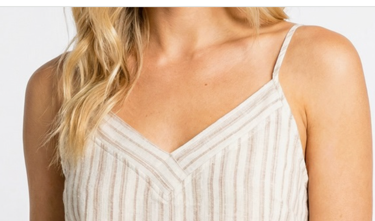 Barely There Stripe Tank TAUPE