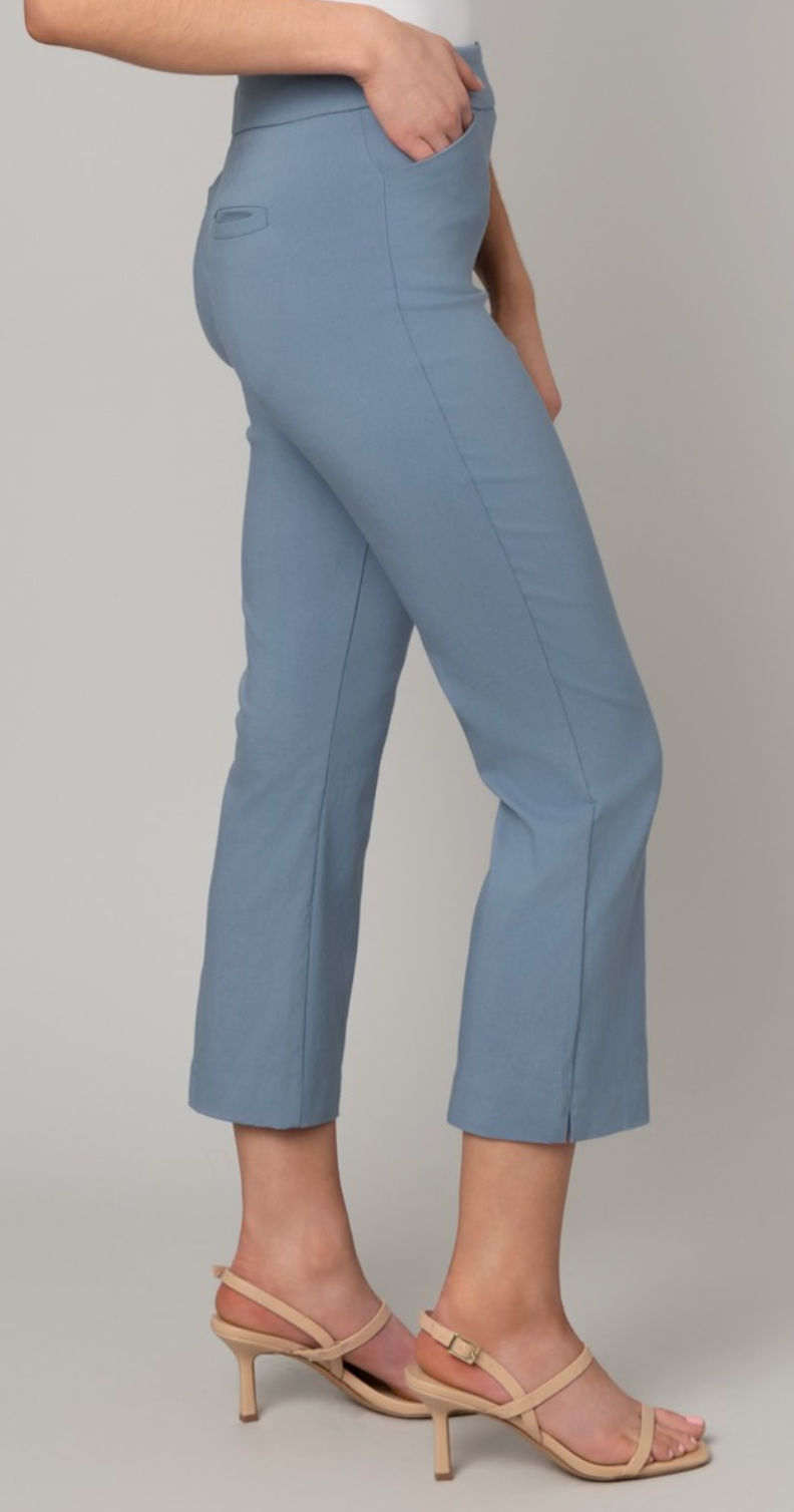 Effortless Edge Crop Pant 25" SLATE BLUE