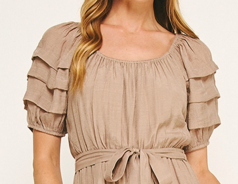 Golden Hour Gauze Dress SAND