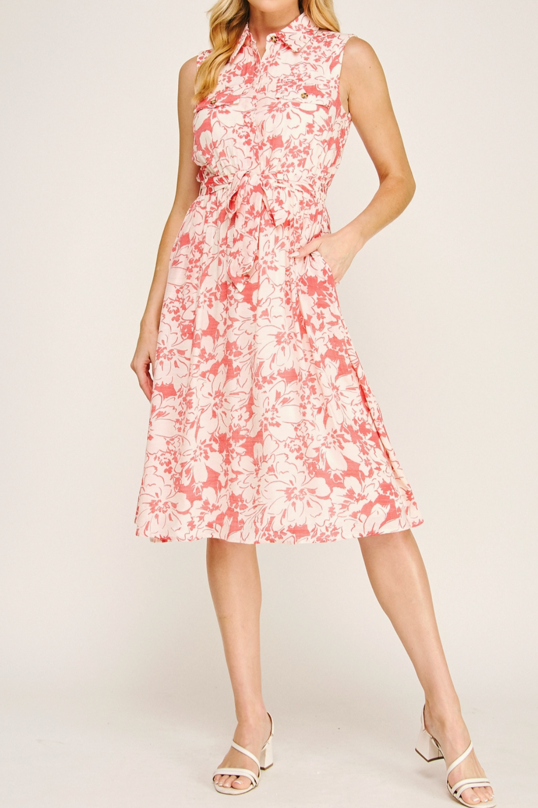 Blushing Petals Dress CORAL