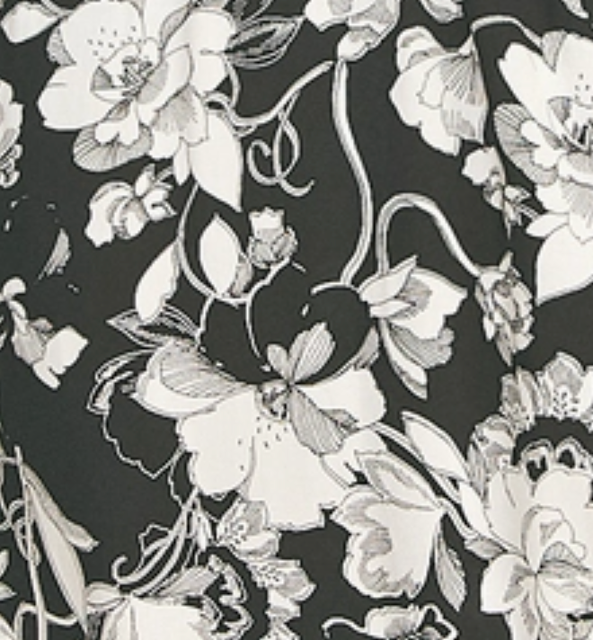 Garden Bloom Maxi Dress B&W