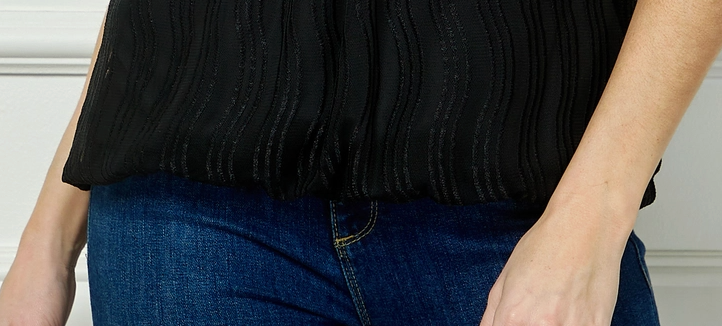 Wave Texture Top BLACK