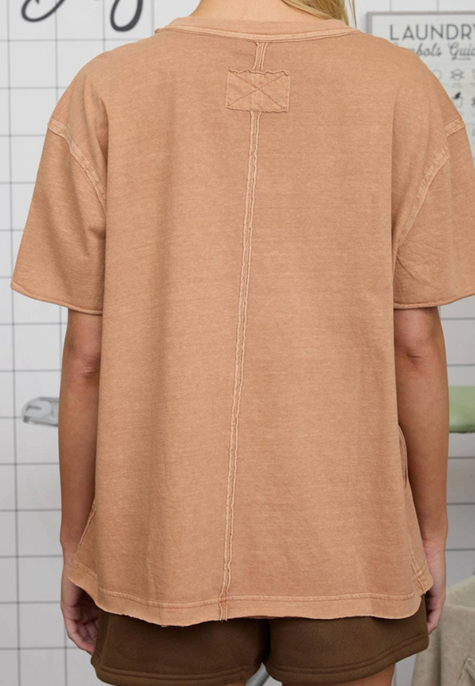 Vintage Wash Essential Tee APRICOT