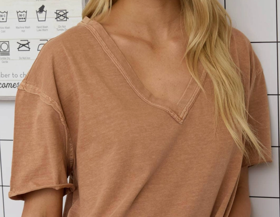 Vintage Wash Essential Tee APRICOT