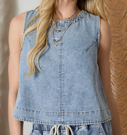 Easygoing Denim Tank