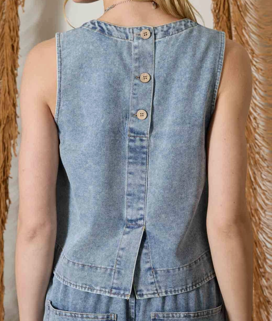Easygoing Denim Tank