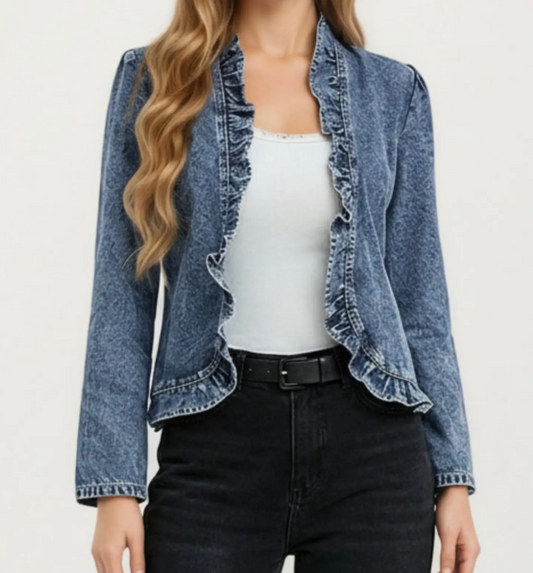 Ruffle & Ready Denim Jacket
