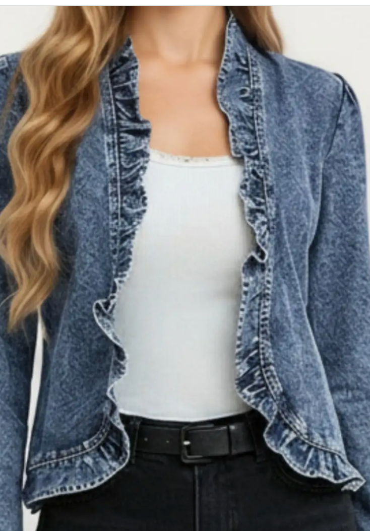 Ruffle & Ready Denim Jacket