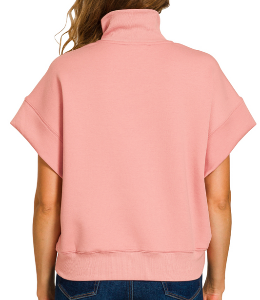 Effortless Luxe Scuba Pullover BLUSH
