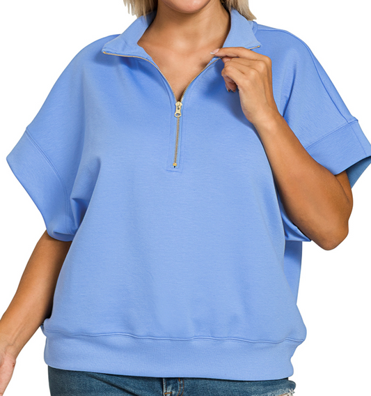 Effortless Luxe Scuba Pullover CONEFLOWER