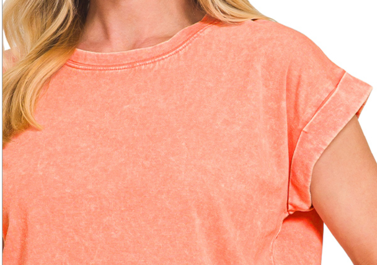 Relaxed Washed Everyday Tee CORAL