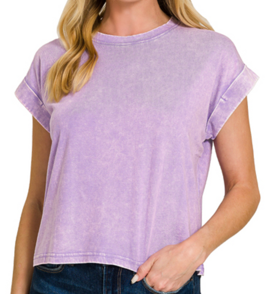 Relaxed Washed Everyday Tee LAVENDER