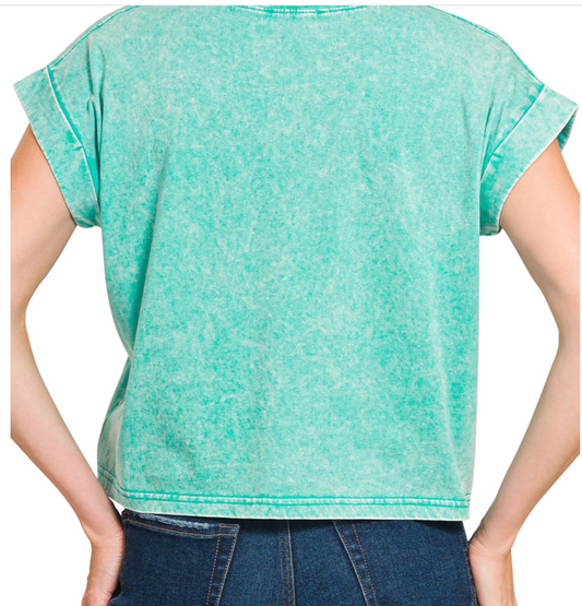Relaxed Washed Everyday Tee TURQUOISE