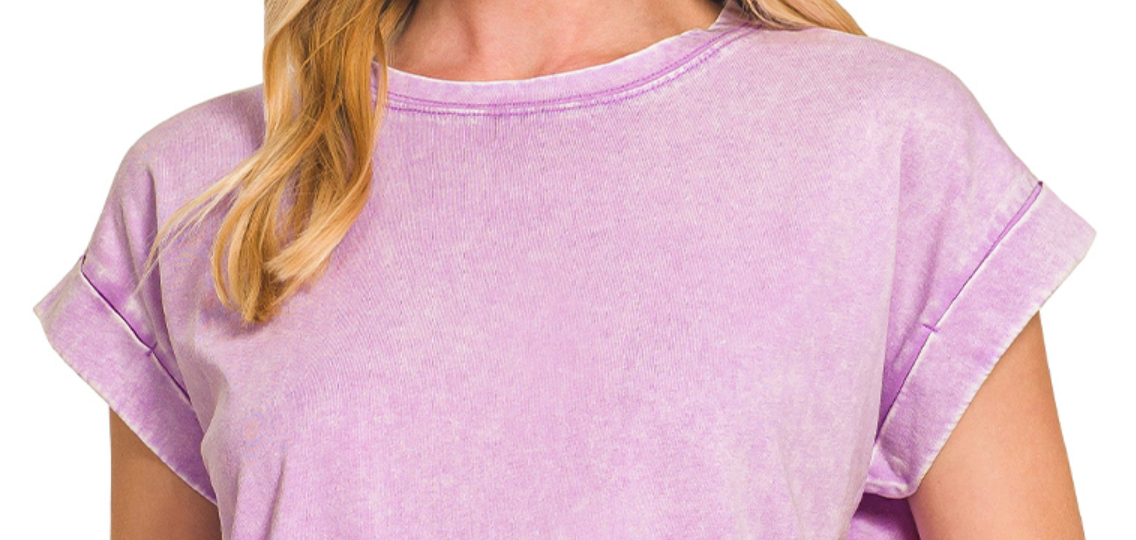 Relaxed Washed Everyday Tee LILAC