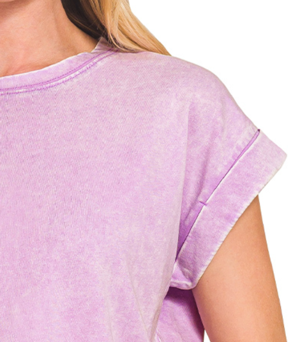 Relaxed Washed Everyday Tee LILAC