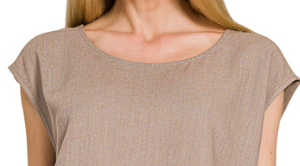 Natural State Linen Top COCOA