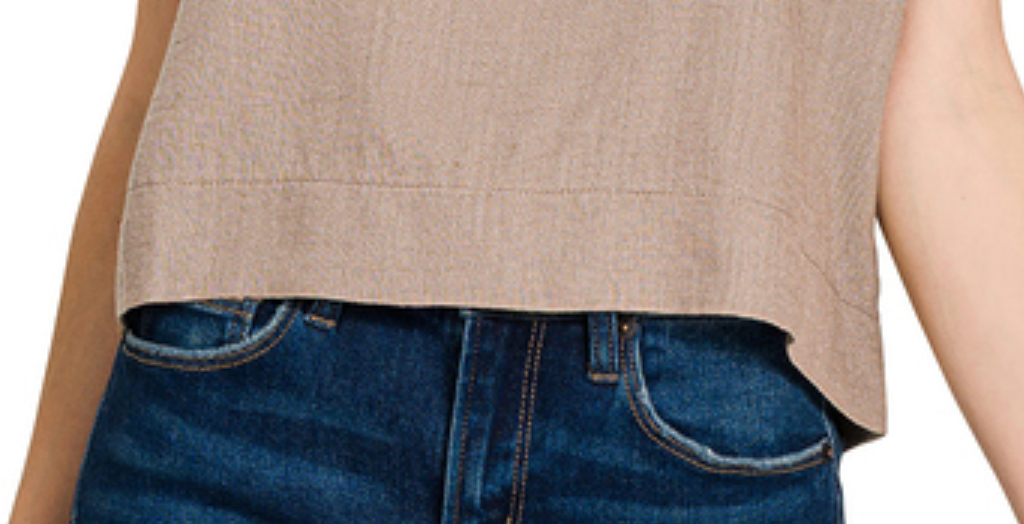 Natural State Linen Top COCOA