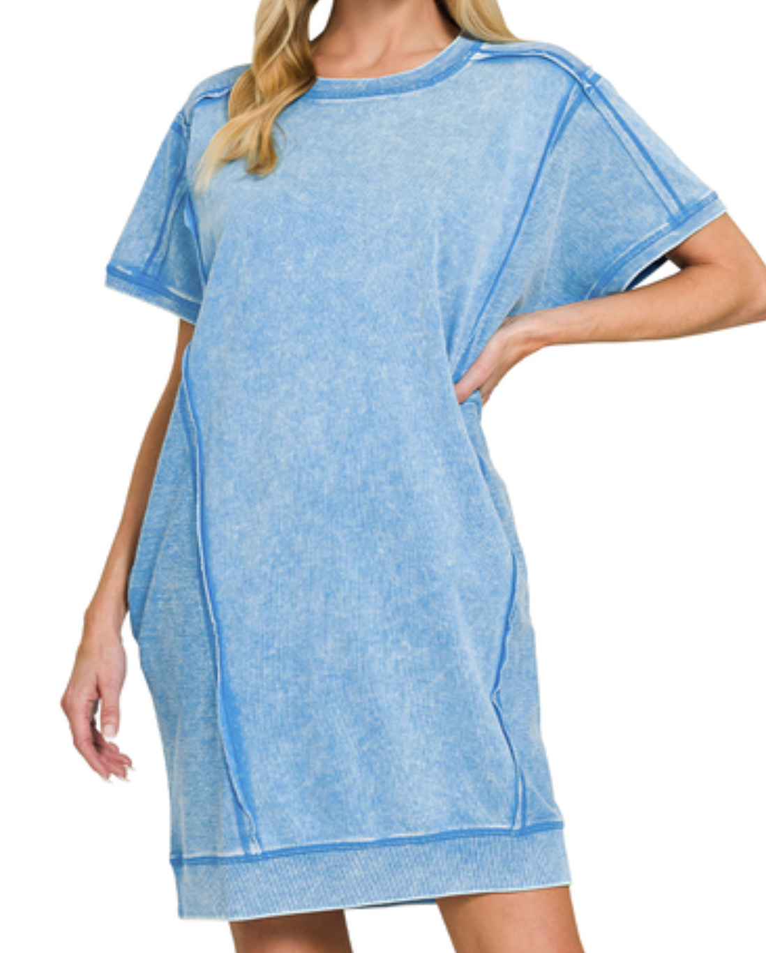 Pocketed Everyday Acid Wash Chill Dress – Raiment Fashion