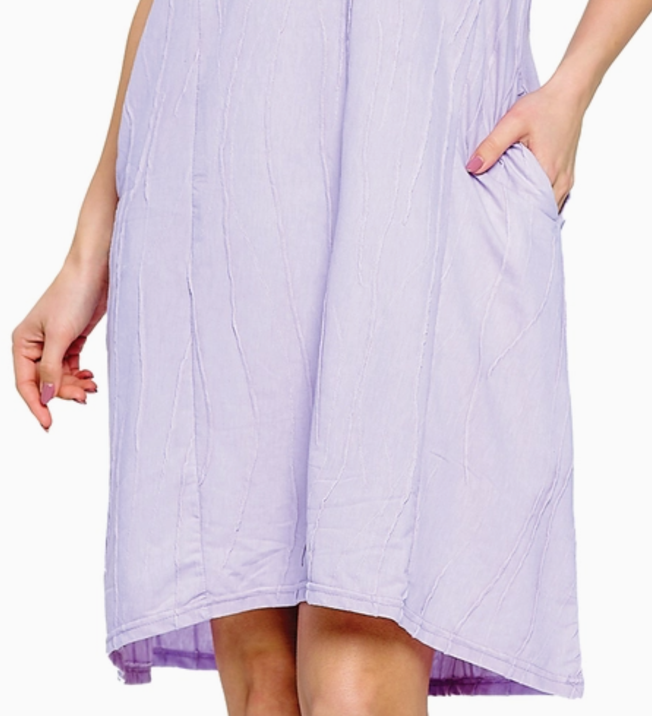Easy Breezy Textured Dress LAVENDER
