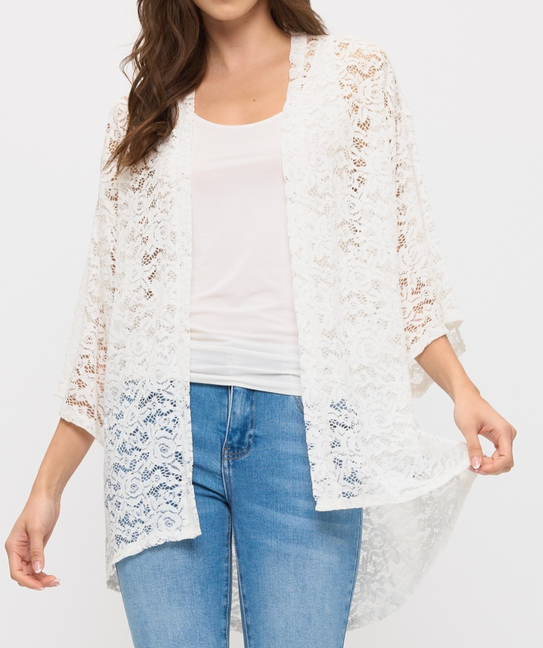 Garden Romance Lace Cardi WHITE