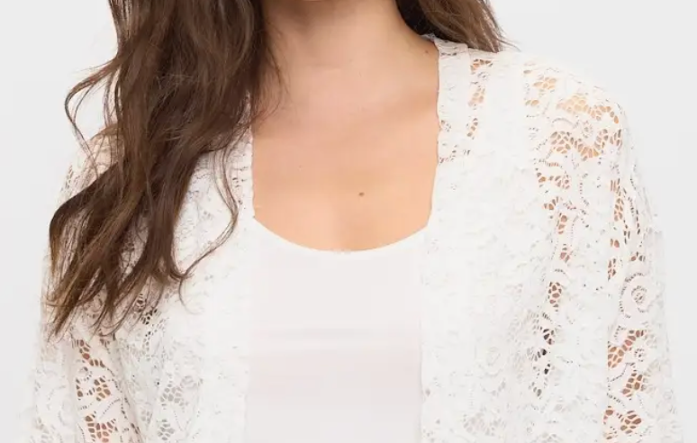 Garden Romance Lace Cardi WHITE