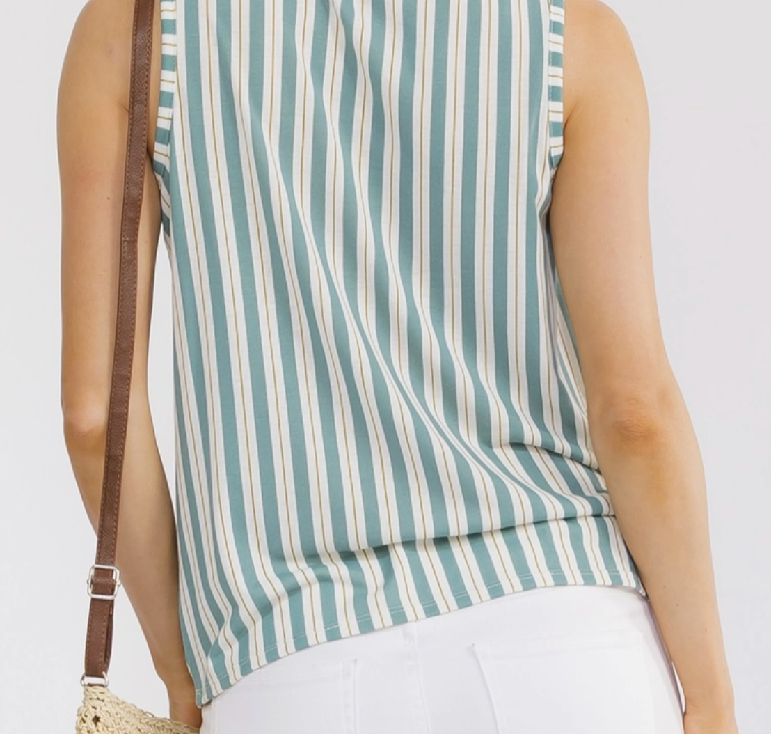 Boardwalk Breeze Twist Tank SEA GLASS