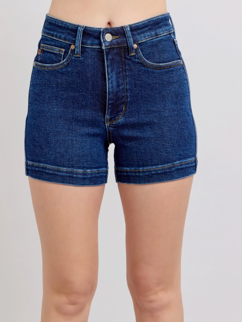 JUDY BLUE Tum Ctrl Cuffed HR 4.25