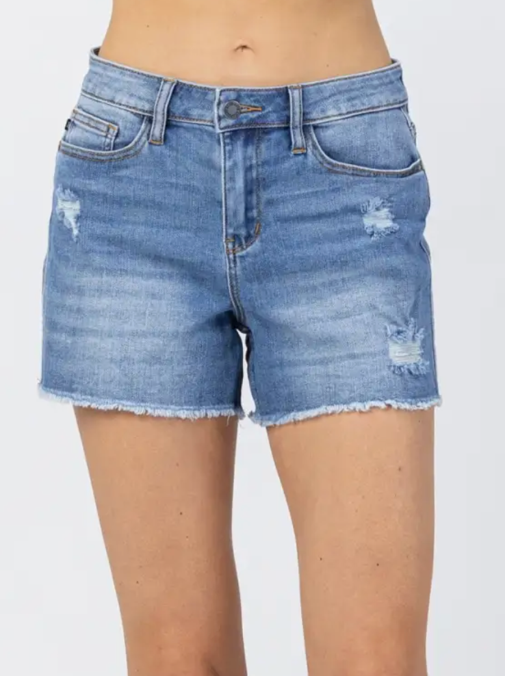 JUDY BLUE Distressed HR 3.75"