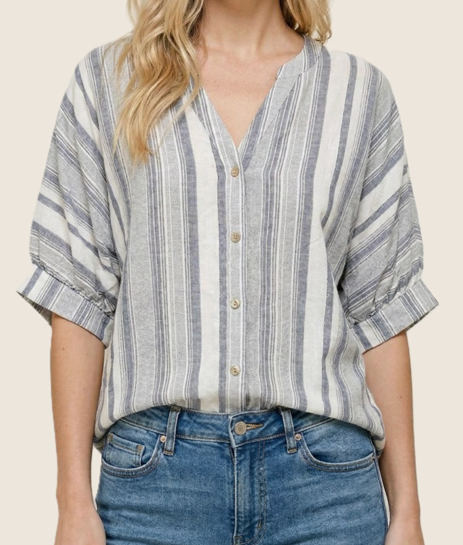 Salty Air Stripe Button Down