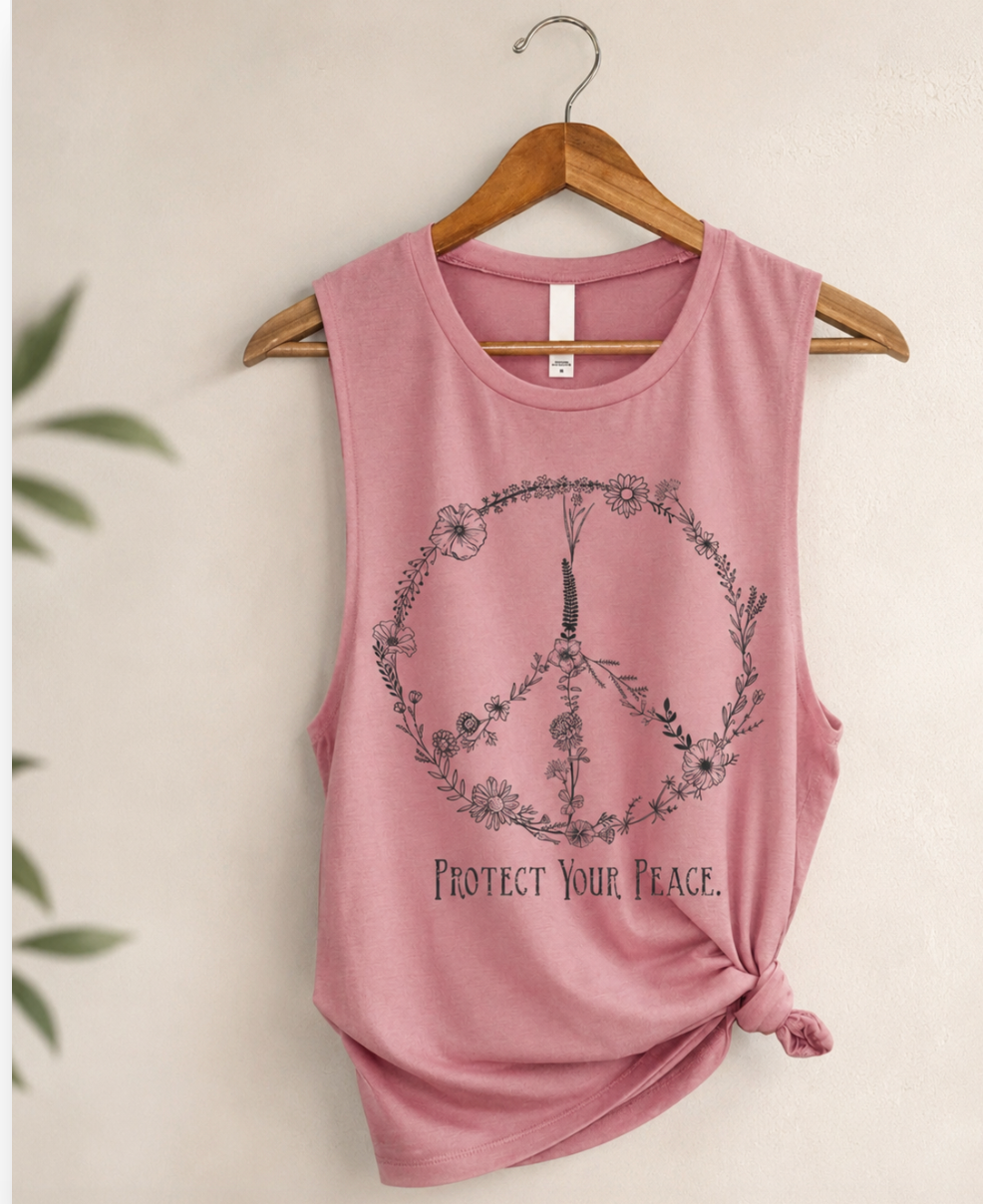 Protect Your Peace Tank MAUVE