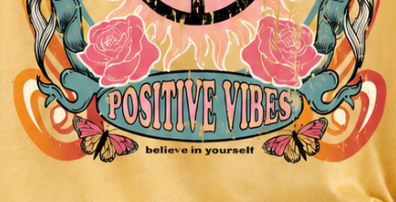 Positive Vibes Tank MUSTARD