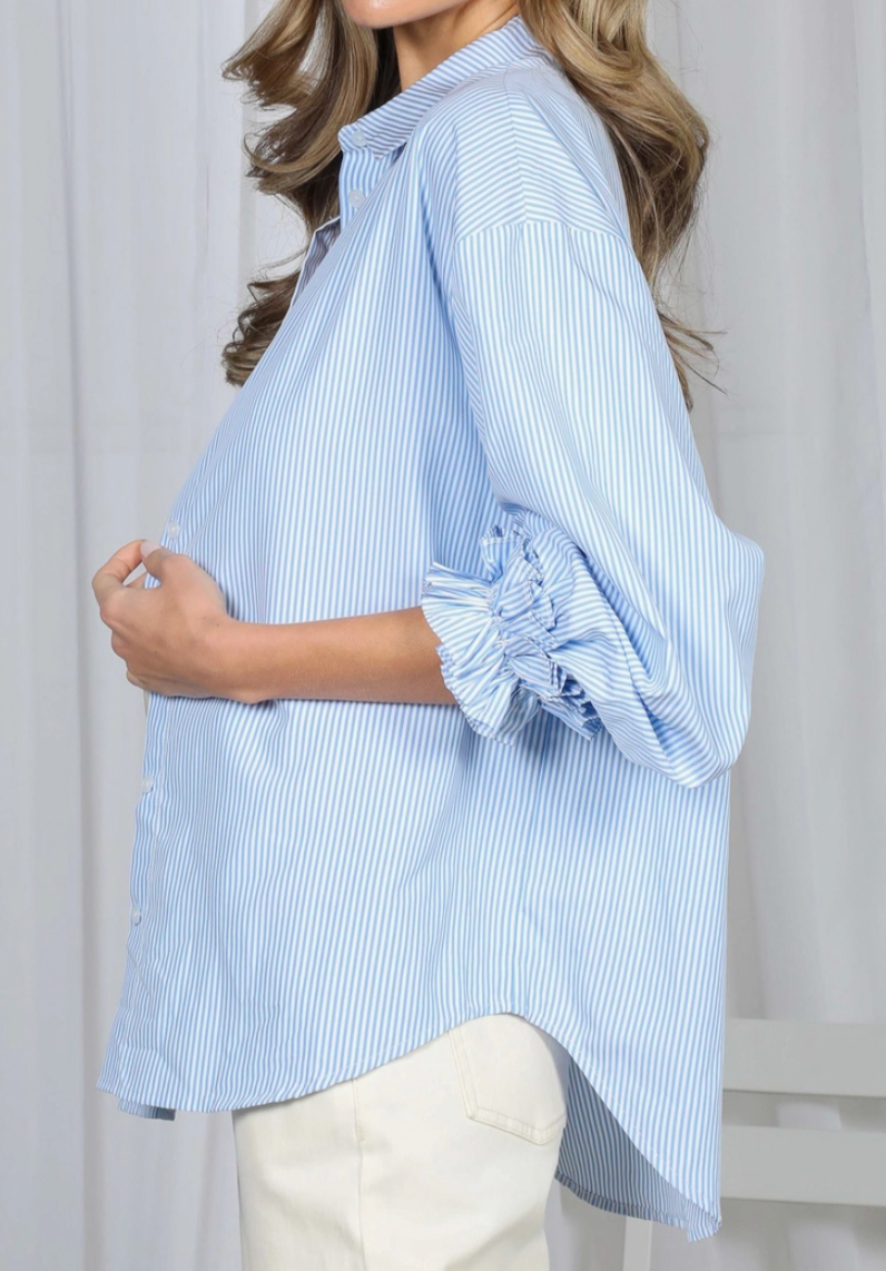 The Hampton Stripe Shirt BLUE