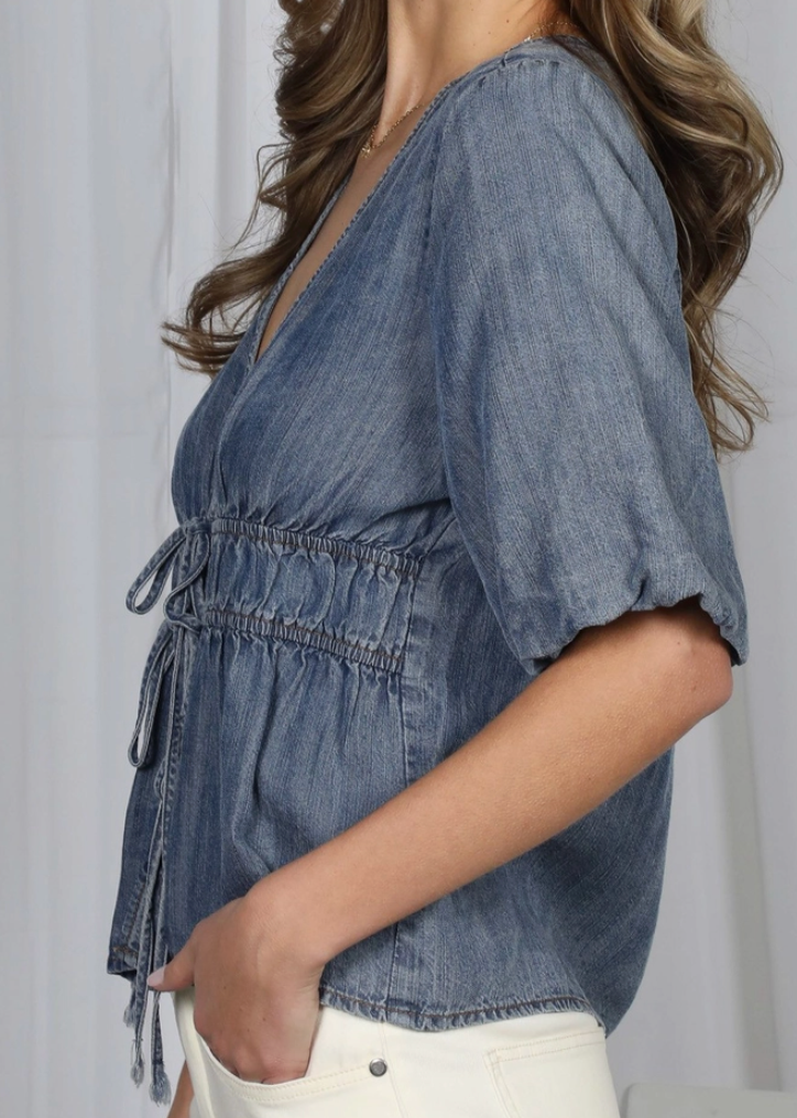 Vintage Charm Tencel Top