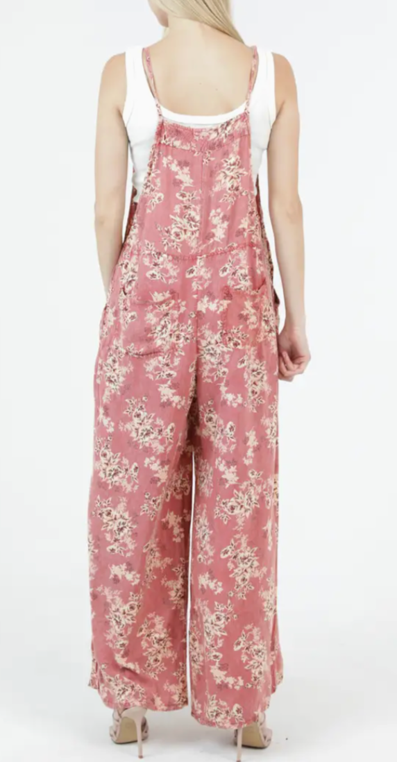 Petals & Pockets Jumpsuit CORAL