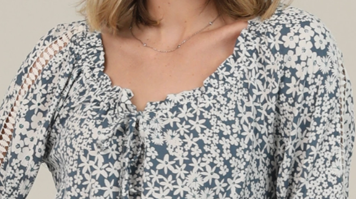 Wildflower Whimsy Blouse BLUE