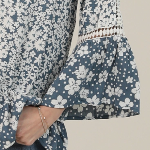 Wildflower Whimsy Blouse BLUE
