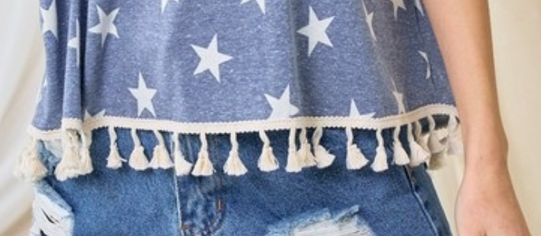 Freedom Fringe Tee BLUE