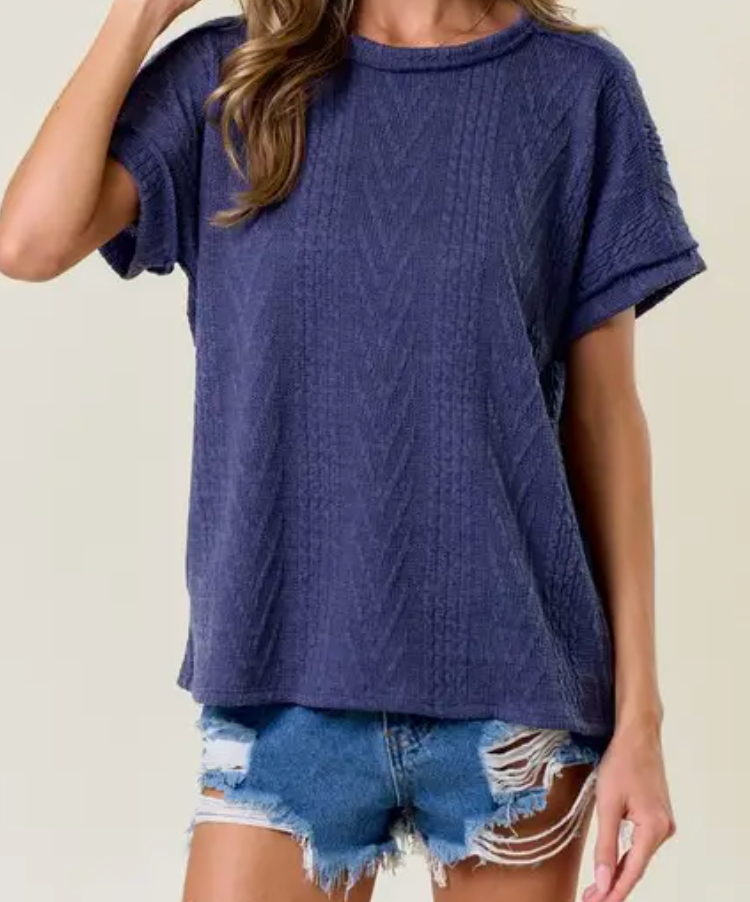 Relaxed Rhythm Top NAVY