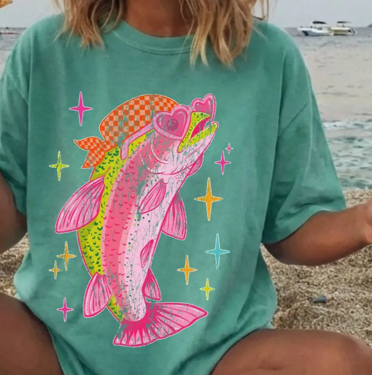 Lucky Catch Graphic Tee NEON