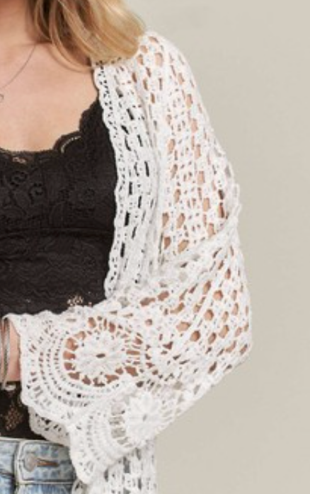 Whispering Willow Cardigan WHITE