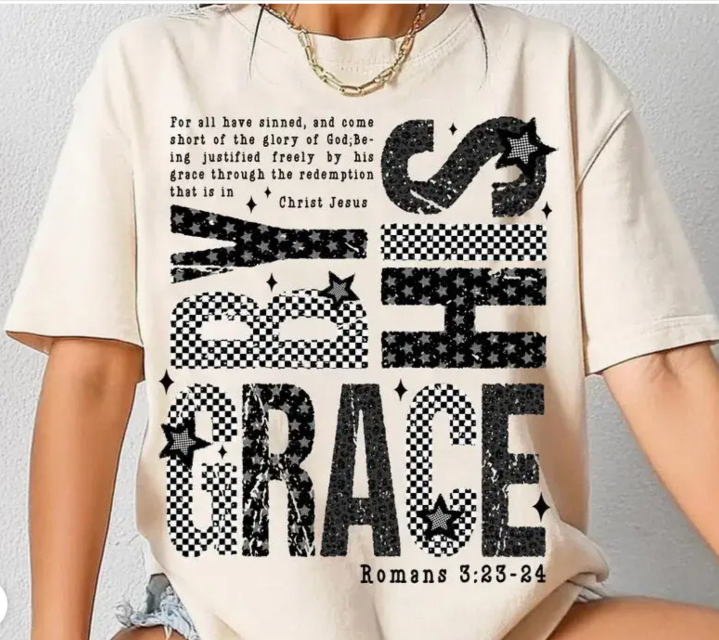 Grace Wins Graphic Tee CREAM