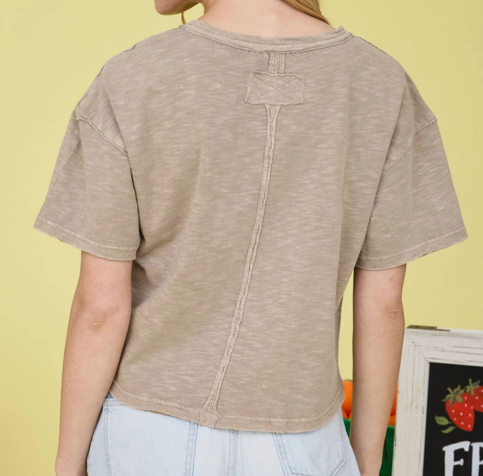 Vintage Lived~In Pocket Tee MOCHA