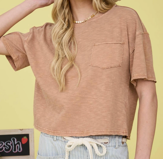 Vintage Lived~In Pocket Tee CLAY