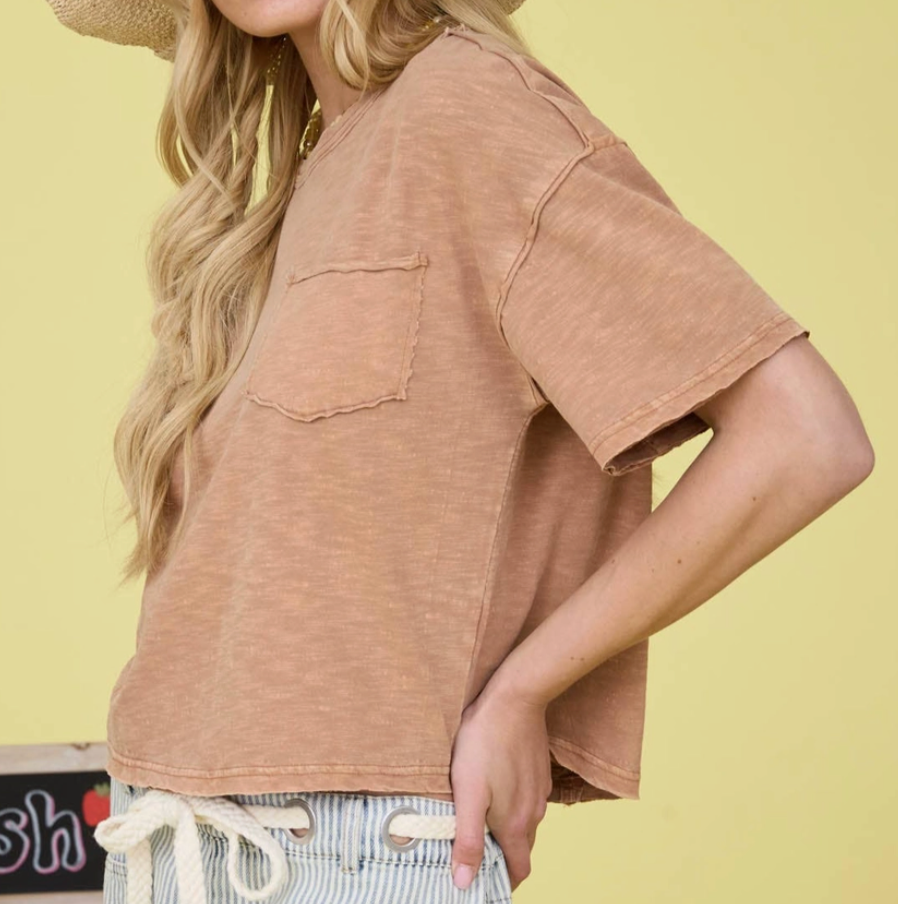Vintage Lived~In Pocket Tee CLAY