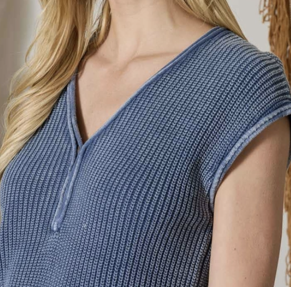 Bayside Knit Sweater Top INDIGO SEA