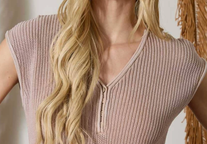 Bayside Knit Sweater Top SAND