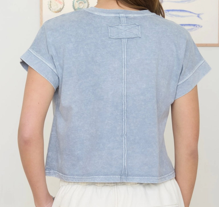 Vintage Wash Boxy Tee SKY