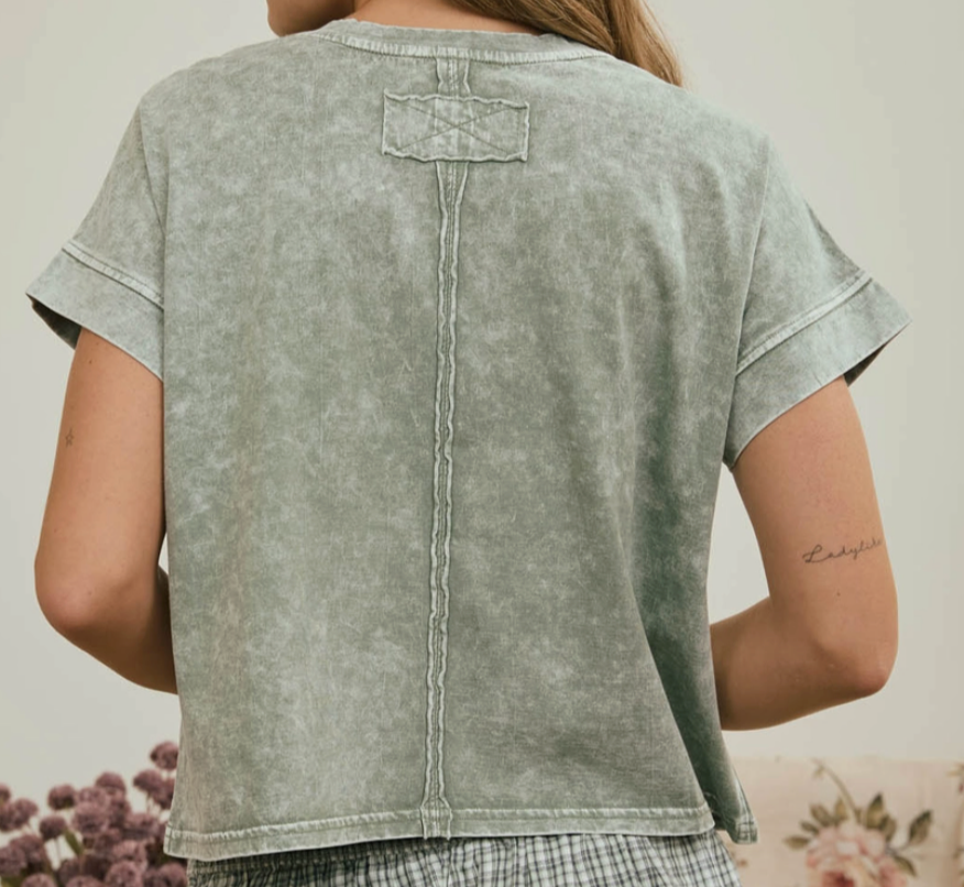 Vintage Wash Boxy Tee MIST